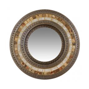 Round Tile Mirrorw/ Onyx & Marble Tiles