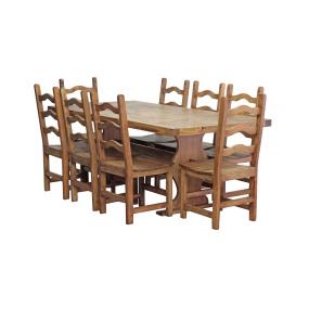Trestle Dining Setw/ Colonial Chairs