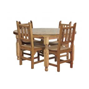 Round Lyon Dining Setw/ New Mexico Chairs