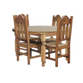 Round Lyon Dining Set w/ Santana Chairs