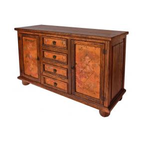 Two-Door Sideboard w/ Copper Doors & Drawers