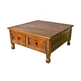 Four-Drawer Coffee Table w/ Copper Drawers