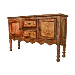Veronica Console Table w/ Copper Doors & Drawers