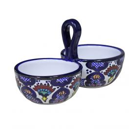Double Talavera Salsa Bowl