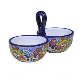 Double Talavera Salsa Bowl