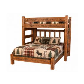 Barnwood Bunk Bed w/ Offset Bottom Bed