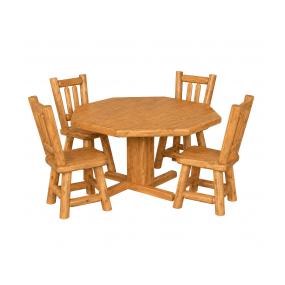 Log Dining Table w/ Reversible Poker Table Top