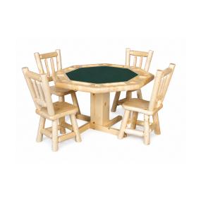 Log Poker Table w/ Reversible Dining Table Top