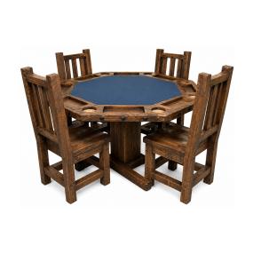 Barnwood Poker Table w/ Reversible Dining Table Top