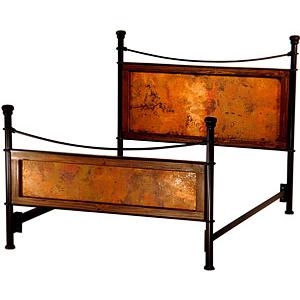 Iron Bed w/Copper Panels