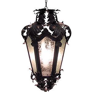 Ramo Lantern w/Crackled Glass