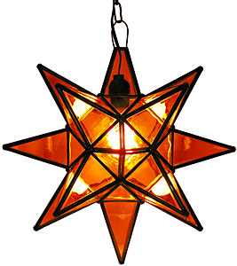 Orange Glass Star