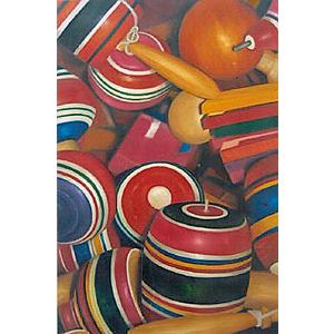 Wooden Toys Oil Painting on Canvas