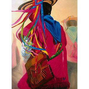 Indigena con Morral Oil Painting on Canvas