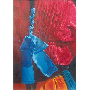 Indigena Mono Azul Oil Painting on Canvas