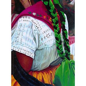 Indigena Mono VerdeOil Painting on Canvas