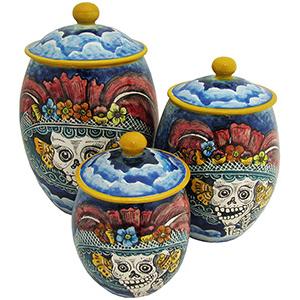 Oval Day of the Dead Kitchen Canister