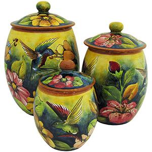Oval HummingbirdKitchen Canister