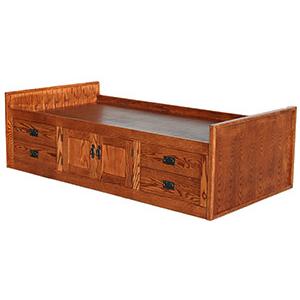 American Mission Oak Twin Chest Bed 