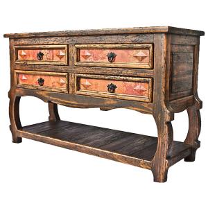 Angelina Console Table w/ Copper Drawers