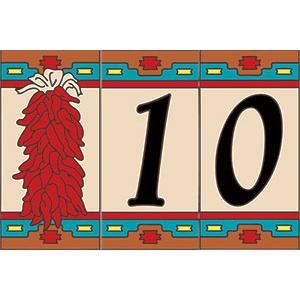 Southwest House Numbers: New Mexico Adobe