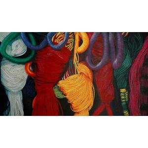 Mayan Hammocks Oil Painting on Canvas