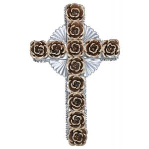 Cross with Roses:Mixed Finish