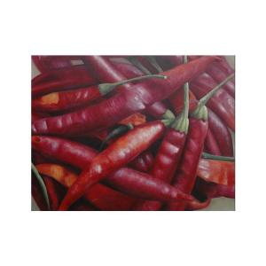 Red Peppers Oil Painting on Canvas