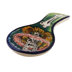 Day of the Dead Majolica Spoon Rest