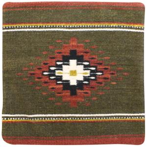 Wool Throw Pillow: Zapotec Design GR1