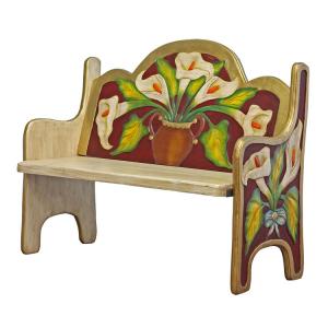 Maroon Lily Bench