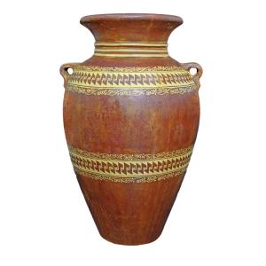 Four Foot Floor Vase:Greca Maya