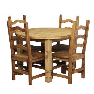 Round Julio Dining Set w/ Colonial Chairs