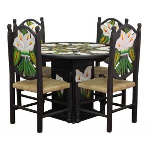Calla Lily Dining Set - Woven Seats