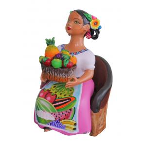 Seated Lupita w/ Fruit Basket