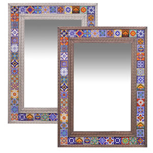 Tile Mirrorw/ Multi-colored Tiles