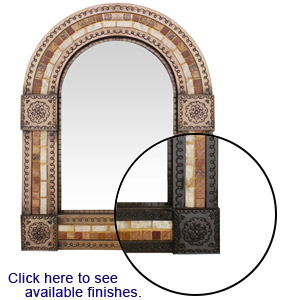 Arched Tile Mirrorw/ Onyx & Marble Tiles