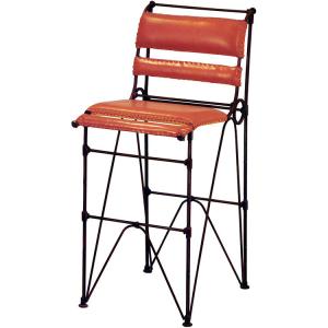 Sidro Bar Stool w/Chestnut Leather