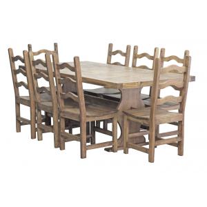 Trestle Dining Setw/ Colonial Chairs