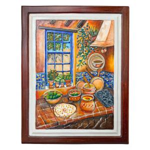 Cocina Traditional Carved Relief Painting