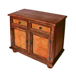 Two-Door Cabinet w/ Copper Doors & Drawers