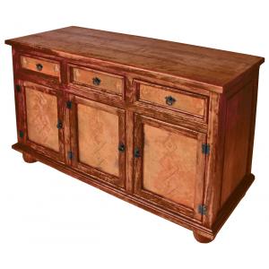Three-Door Sideboard w/ Copper Doors & Drawers