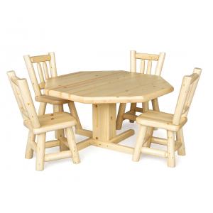 Log Dining Table w/ Reversible Poker Top