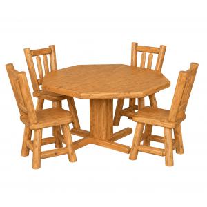 Log Dining Table w/ Reversible Poker Table Top