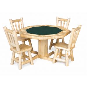 Log Poker Table w/ Reversible Dining Table Top