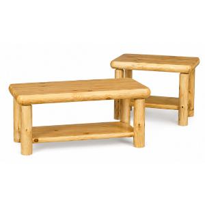 Log Occasional Tables w/ Shelves
