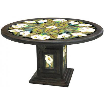 Large Round Calla  Lily Dining Table