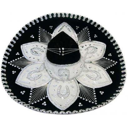 Black & Silver Charro Sombrero