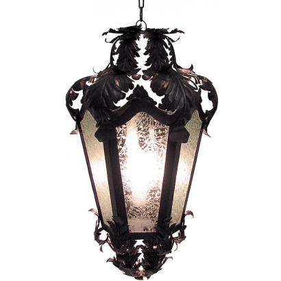 Ramo Lantern w/Crackled Glass