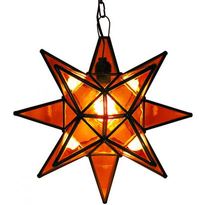 Orange Glass Star
